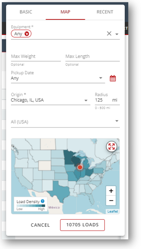 New Load Search: Multi State Origin