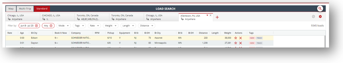 New Load Search: Multiple Search